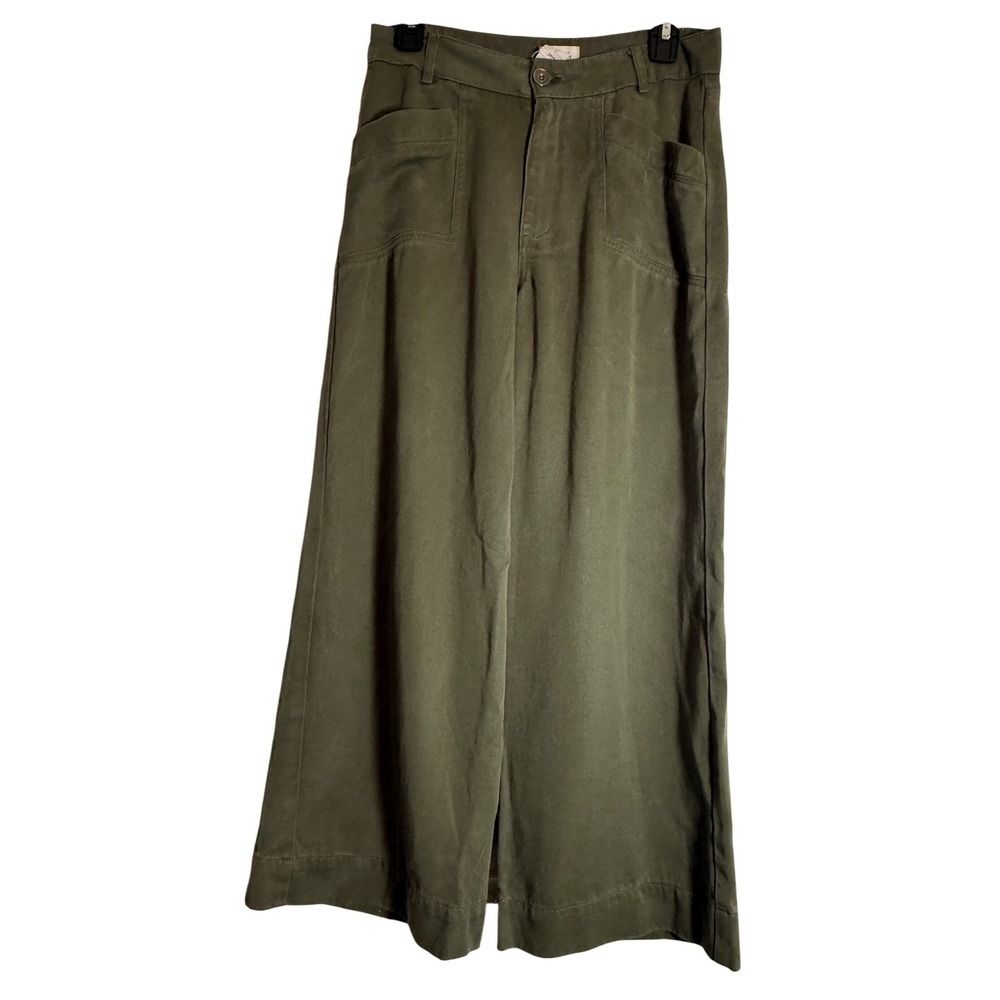 Joie Olive Green Wide Leg Lyocell Utility Pants Trousers Size 4 RN75343